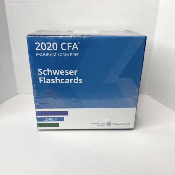 Kaplan Schweser 2020 CFA Program Exam Prep Flashcards Level II - Picture 1 of 4
